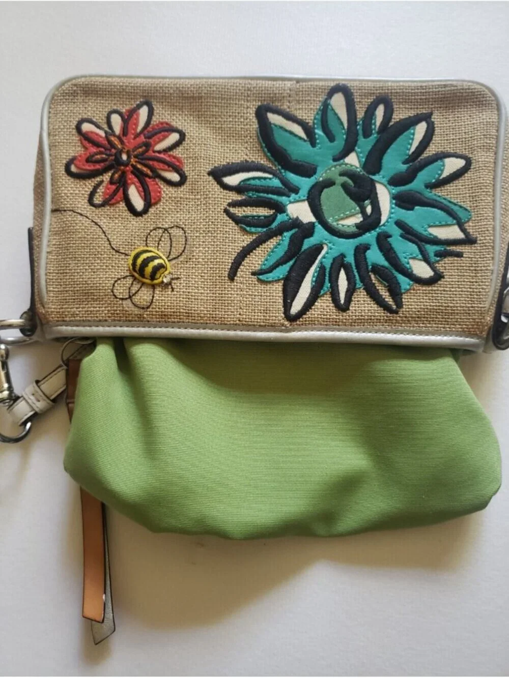 Vintage Coach Straw Floral Bee Summer Shoulder Bag 8672 Limited Eedition